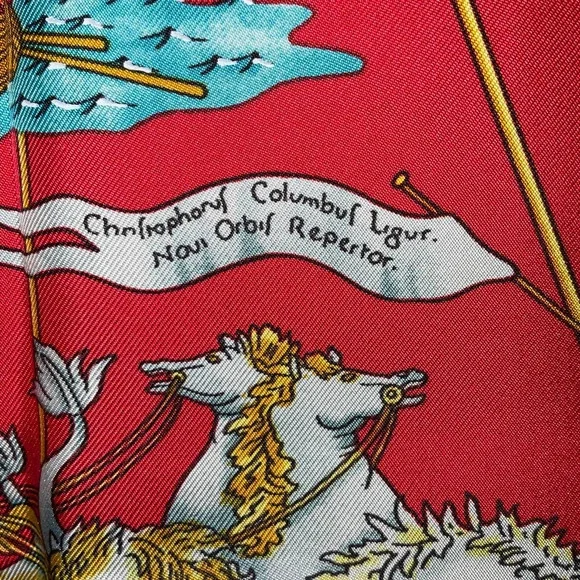 Hermes SILK SCARF “VOILE DE LUMIERE” 90cm square RED NWT/BOX - Picture 7 of 16